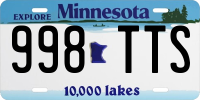 MN license plate 998TTS