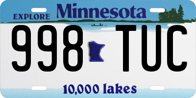 MN license plate 998TUC