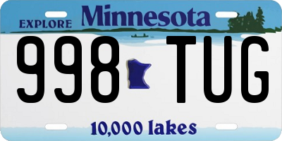 MN license plate 998TUG