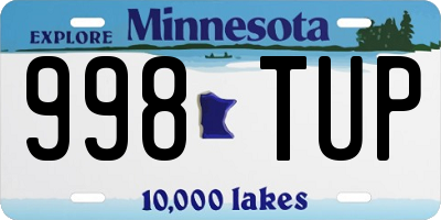 MN license plate 998TUP