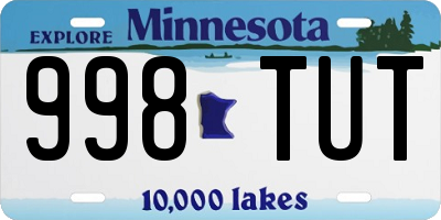 MN license plate 998TUT