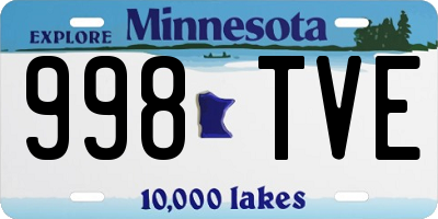 MN license plate 998TVE