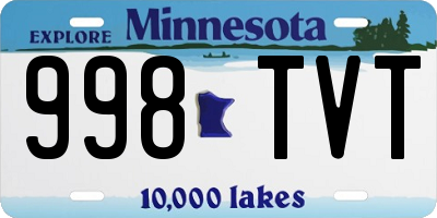 MN license plate 998TVT