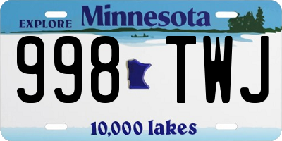MN license plate 998TWJ