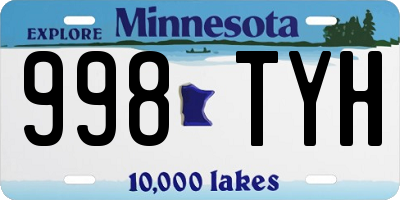 MN license plate 998TYH