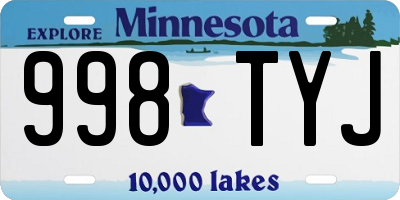 MN license plate 998TYJ