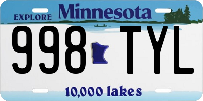 MN license plate 998TYL