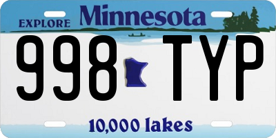 MN license plate 998TYP