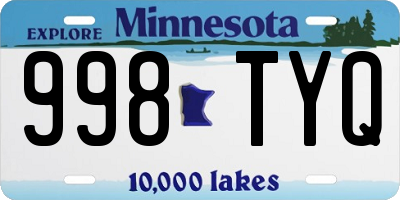 MN license plate 998TYQ