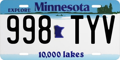 MN license plate 998TYV