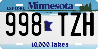 MN license plate 998TZH