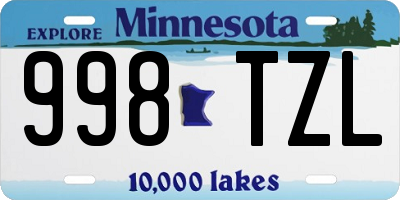 MN license plate 998TZL