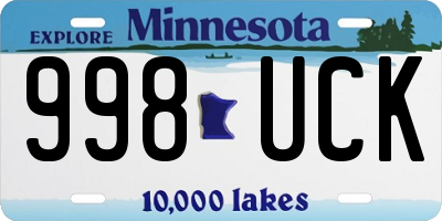 MN license plate 998UCK