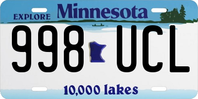 MN license plate 998UCL