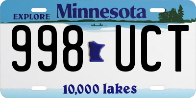 MN license plate 998UCT