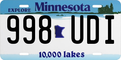 MN license plate 998UDI