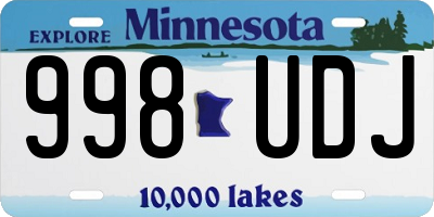 MN license plate 998UDJ
