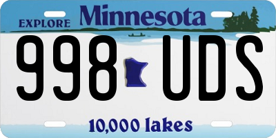 MN license plate 998UDS