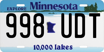 MN license plate 998UDT