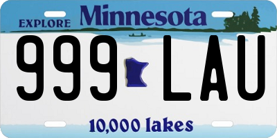 MN license plate 999LAU