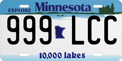 MN license plate 999LCC