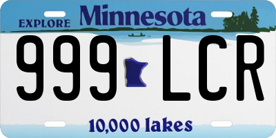 MN license plate 999LCR