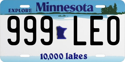 MN license plate 999LEO