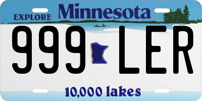 MN license plate 999LER