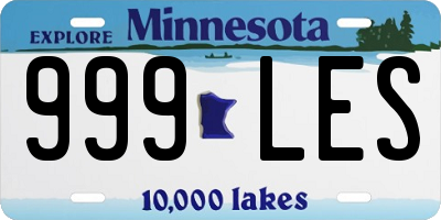 MN license plate 999LES