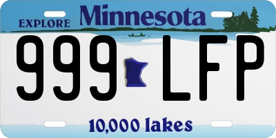 MN license plate 999LFP