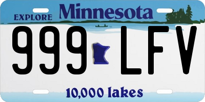 MN license plate 999LFV