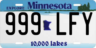 MN license plate 999LFY