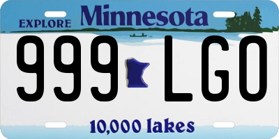 MN license plate 999LGO