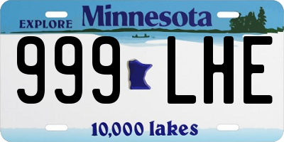 MN license plate 999LHE