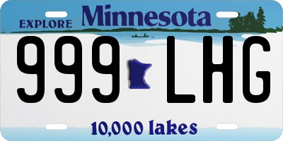 MN license plate 999LHG
