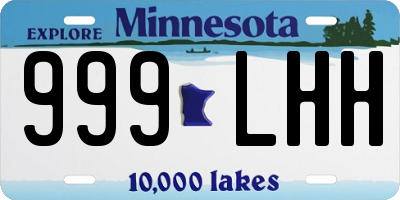 MN license plate 999LHH