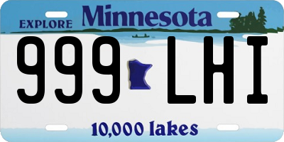 MN license plate 999LHI