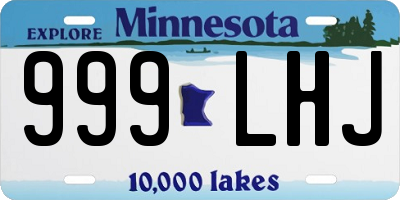 MN license plate 999LHJ
