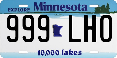 MN license plate 999LHO