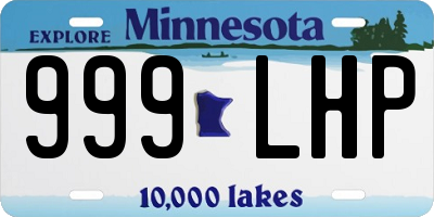 MN license plate 999LHP