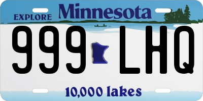 MN license plate 999LHQ