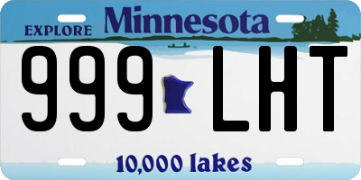 MN license plate 999LHT