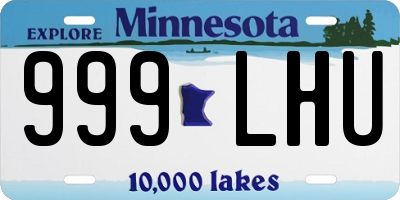 MN license plate 999LHU