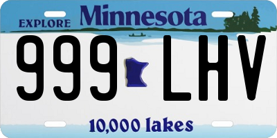 MN license plate 999LHV
