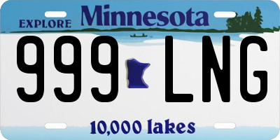 MN license plate 999LNG