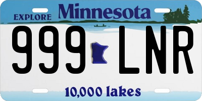MN license plate 999LNR
