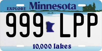 MN license plate 999LPP