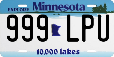 MN license plate 999LPU
