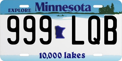MN license plate 999LQB