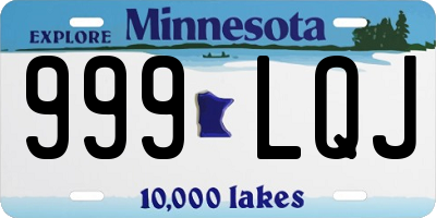 MN license plate 999LQJ